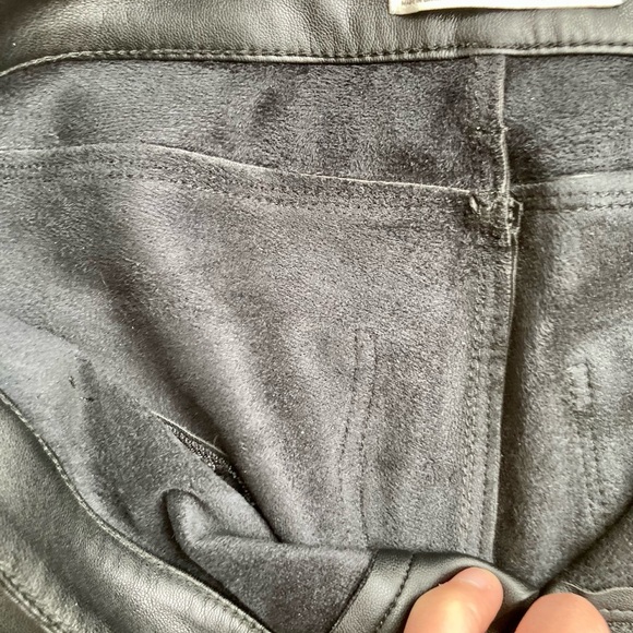 Zara Faux Leather Biker Skinny Pants with Zips - XS - Black - Picture 12 of 14